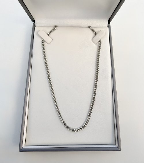 Vintage Silver Curb Link Chain 24