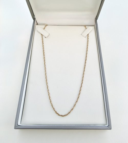 9ct. Yellow Gold Spiral Chain 20½" NEW STOCK.