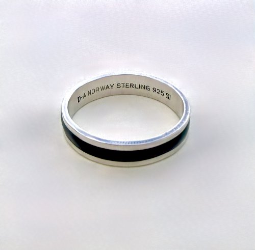 David Andersen Silver and Purple Enamel Band.  NEW STOCK.