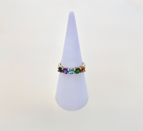 9ct. Yellow Gold Multi-Gemstone Ring. NEW STOCK.