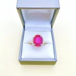 9ct. Gold Ruby &amp; Diamond Ring.