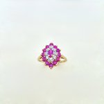 Hallmarked 9ct. Gold Ruby &amp; Diamond Ring.