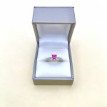 18ct. White Gold Tourmaline and Diamond set ring.