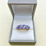 9ct. Gold Tanzanite &amp; Diamond Ring.