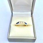 18ct. Gold Diamond and Sapphire Ring.