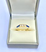 18ct. Gold Diamond and Sapphire Ring.