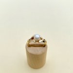 9ct. Gold Cultured Pearl Ring.  SOLD.