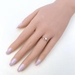 9ct. Gold Diamond Solitaire Crossover Ring.