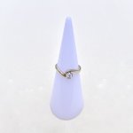 9ct. Gold Diamond Solitaire Crossover Ring.
