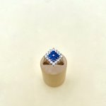 18ct. Sapphire &amp; Diamond Set Cluster Ring. 
