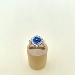 18ct. Sapphire &amp; Diamond Set Cluster Ring. 