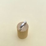 18ct. White Gold Channel Set Single Diamond Ring.