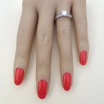 White Metal Ring with Cubic Zirconia.
