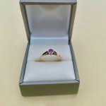 9ct. Solid Gold Amethyst Ring.