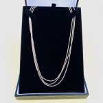 Sterling Silver Triple Snake Chain.