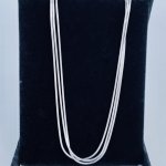 Sterling Silver Triple Snake Chain.
