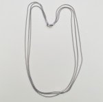 Sterling Silver Triple Snake Chain.