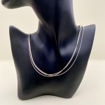 Sterling Silver Triple Snake Chain.
