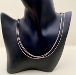 Sterling Silver Triple Snake Chain.