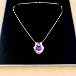 Silver Pendant with Amethyst, Moonstone &amp; Garnet.