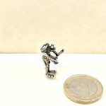 Silver Athletic Frog Pendants / 4 remaining.