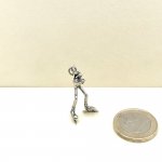 Silver Athletic Frog Pendants / 4 remaining.