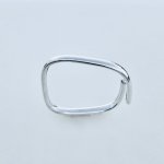 Silver Square Bangle.