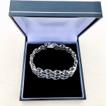 Silver Italian Milanese Gate Bracelet.