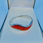 Handcrafted Silver &amp; Enamel Bangle.  SOLD