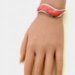 Handcrafted Silver &amp; Enamel Bangle.  SOLD