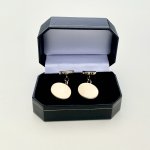 9ct. gold &amp; onyx cufflinks. SOLD
