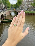 18ct. Gold Tsavorite &amp; Diamond Ring.
