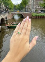 18ct. Gold Tsavorite &amp; Diamond Ring.