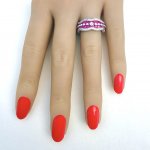 18ct. White Gold Ruby &amp; Diamond Ring.