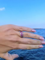 18ct. White Gold Ruby &amp; Diamond Ring.