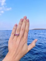 18ct. White Gold Ruby &amp; Diamond Ring.