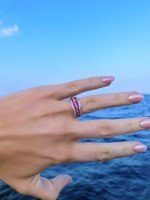 18ct. White Gold Ruby &amp; Diamond Ring.