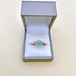 Antique 9ct. Gold Turquoise Cluster Ring.