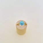 Antique 9ct. Gold Turquoise Cluster Ring.