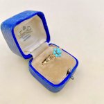 Antique 9ct. Gold Turquoise Cluster Ring.