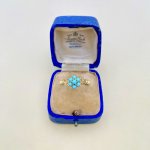 Antique 9ct. Gold Turquoise Cluster Ring.