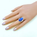 Vintage Silver Lapis Lazuli Ring.