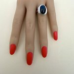 Silver Onyx Poison Ring.