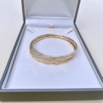 Set of Five 9ct. Yellow Gold Bangles. SOLD.