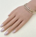 Set of Five 9ct. Yellow Gold Bangles. SOLD.