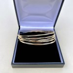 Set of Five 9ct. Yellow Gold Bangles. SOLD.