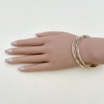 Set of Five 9ct. Yellow Gold Bangles. SOLD.
