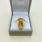 14ct. Gold Oval Citrine Statement Ring. 