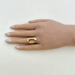 14ct. Gold Oval Citrine Statement Ring. 