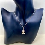 9ct. Gold St. Christopher Triangular Pendant on Chain. 